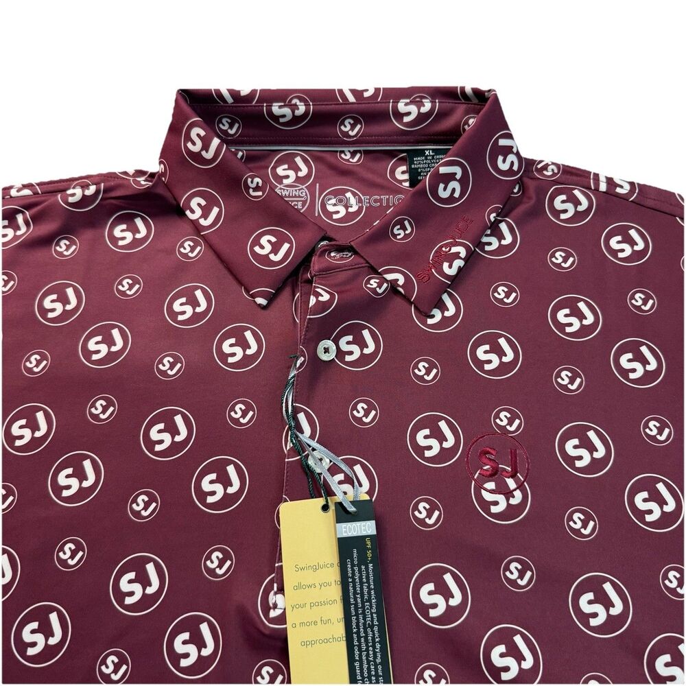 NWT Swing Juice SJ Mens Golf Polo Shirt  Collection Size XL UPF 50+ NWT